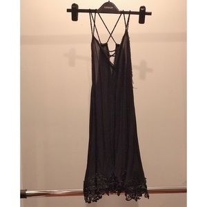 Free People crochet mini dress